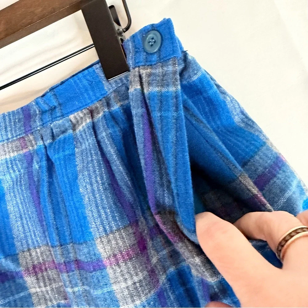 PENDLETON Women’s Size 14 Skirt Midi length Lined 100% Wool Plaid VINTAGE 80s